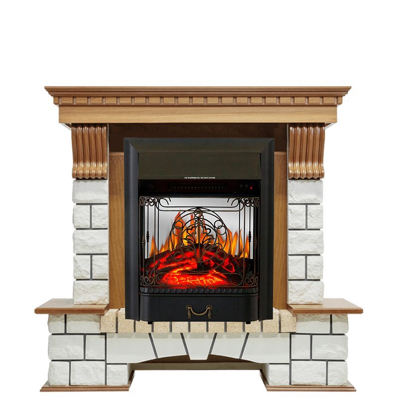 Каминокомплект Royal Flame Pierre Luxe с очагом Majestic FX M Black — фото 1