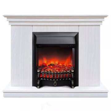 Каминокомплект Хорошие Камины Марс с очагом RealFlame Fobos Lux Black белое дерево