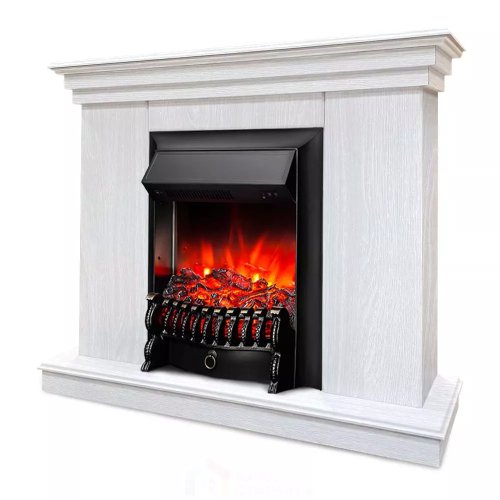 Каминокомплект Хорошие Камины Марс с очагом RealFlame Fobos Lux Black белое дерево — фото 2