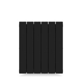 Биметаллический радиатор отопления Rifar Supremo 350 боковое подключение 6 секций антрацит