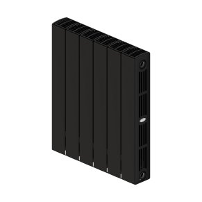 Биметаллический радиатор отопления Rifar Supremo 350 боковое подключение 6 секций антрацит