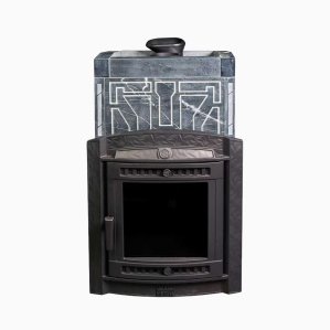 Печь банная PROMetall Атмосфера XL в облицовке Талькохлорит Узор №7