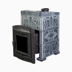 Печь банная PROMetall Атмосфера XL в облицовке Талькохлорит Узор №7