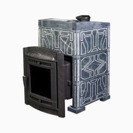 Печь банная PROMetall Атмосфера XL в облицовке Талькохлорит Узор №7