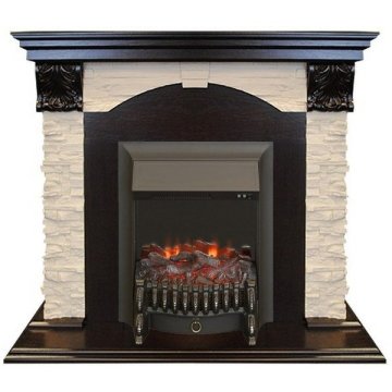 Каминокомплект RealFlame Dublin LUX  STD/EUG DN с очагом Fobos s Lux Black/Brass
