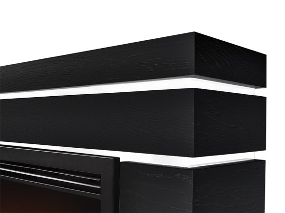 Каминокомплект Firelight Moderno 25 с очагом EFP/P-2520LS шпон черный дуб