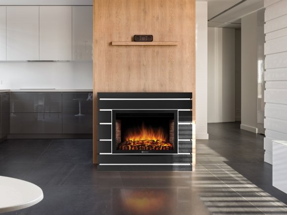 Каминокомплект Firelight Moderno 25 с очагом EFP/P-2520LS шпон черный дуб