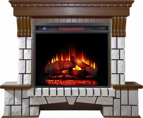 Каминокомплект Interflame Экстер средний дуб с очагом Foton 26 LED FX QZ — фото 1