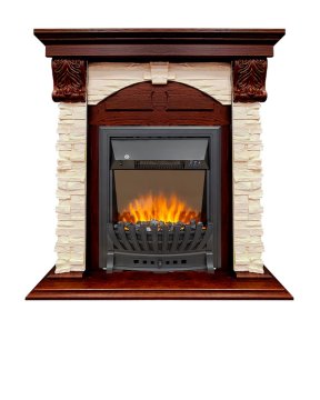 Каминокомплект Royal Flame Dublin (Разборный) с очагом Aspen Black орех каньон/сланец