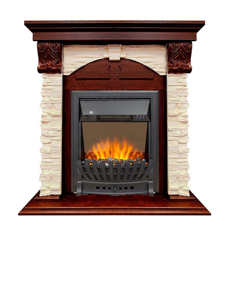 Каминокомплект Royal Flame Dublin (Разборный) с очагом Aspen Black орех каньон/сланец — фото 1