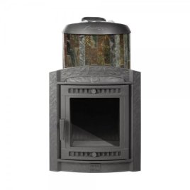 Печь банная PROMetall Атмосфера XL в ламелях Жадеит наборный рисунок