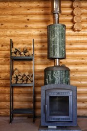 Печь банная PROMetall Атмосфера XL в ламелях Жадеит наборный рисунок