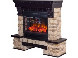 Каминокомплект Interflame Экстер Альпина темный дуб с очагом Panoramic 06 25 LED FX QZ