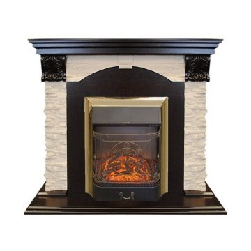 Каминокомплект RealFlame Dublin LUX STD/EUG DN с очагом Majestic s Lux Black/Brass