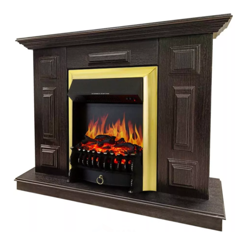 Каминокомплект Хорошие Камины Юпитер с очагом Royal Flame Fobos FX Brass венге — фото 2