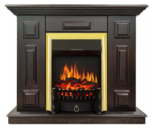 Каминокомплект Хорошие Камины Юпитер с очагом Royal Flame Fobos FX Brass венге — фото 1