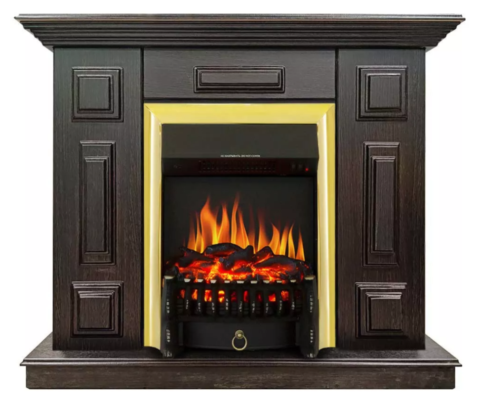 Каминокомплект Хорошие Камины Юпитер с очагом Royal Flame Fobos FX Brass венге — фото 1