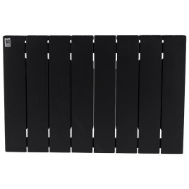 Биметаллический радиатор отопления Rifar Supremo 350 боковое подключение 8 секций антрацит