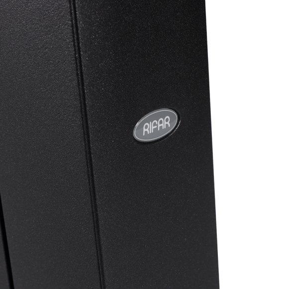 Биметаллический радиатор отопления Rifar Supremo 350 боковое подключение 8 секций антрацит