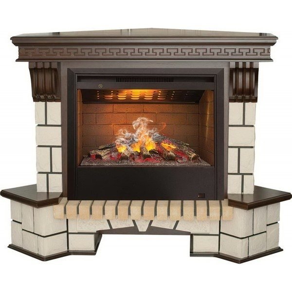 Каминокомплект RealFlame Stone Corner new 26/HL AO (DN) с очагом 3D Helios 26 Каминокомплект RealFlame Stone Corner new 26/HL AO (DN) с очагом 3D Helios 26