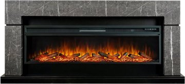 Каминокомплект Royal Flame Lindos с очагом Vision 60 LOG LED серый мрамор