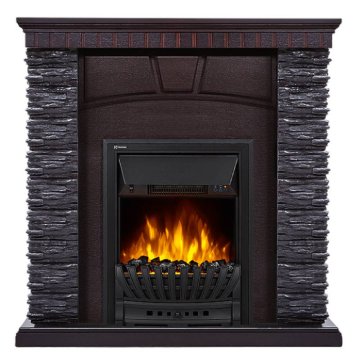 Каминокомплект Firelight Porto Classic с очагом Electrolux EFP/P-1020LS камень черный/шпон венге