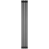 Стальной трубчатый радиатор Stout Tube QV40-1750-4 RAL1T103S9005 черный матовый муар