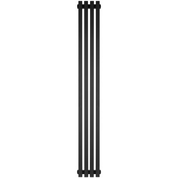 Стальной трубчатый радиатор Stout Tube QV40-1750-4 RAL1T103S9005 черный матовый муар