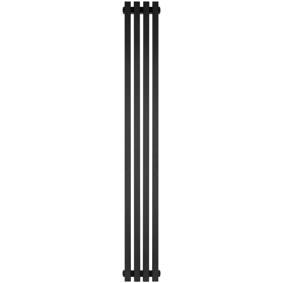 Стальной трубчатый радиатор Stout Tube QV40-1750-4 RAL1T103S9005 черный матовый муар