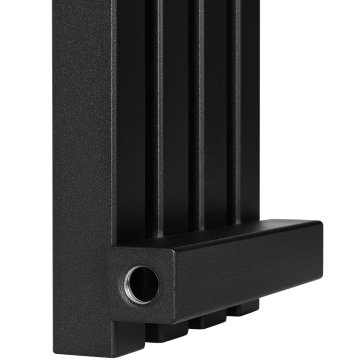 Стальной трубчатый радиатор Stout Tube QV40-1750-4 RAL1T103S9005 черный матовый муар