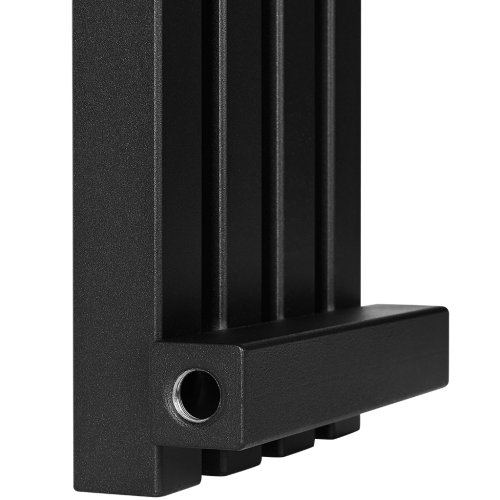 Стальной трубчатый радиатор Stout Tube QV40-1750-4 RAL1T103S9005 черный матовый муар — фото 3