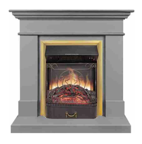 Каминокомплект Royal Flame California STD CRM (Разборный) с очагом Majestic FX Brass санд грей — фото 1