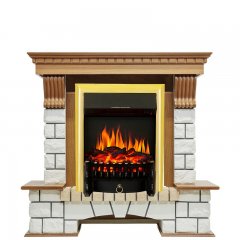 Каминокомплект Royal Flame Pierre Luxe с очагом Fobos FX Brass