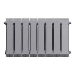 Биметаллический радиатор отопления Royal Thermo PianoForte 300 серебристый 8 секций