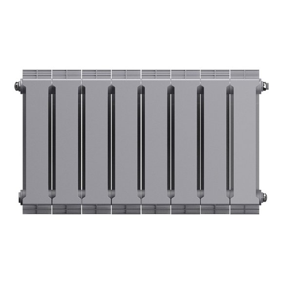 Биметаллический радиатор отопления Royal Thermo PianoForte 300 серебристый 8 секций