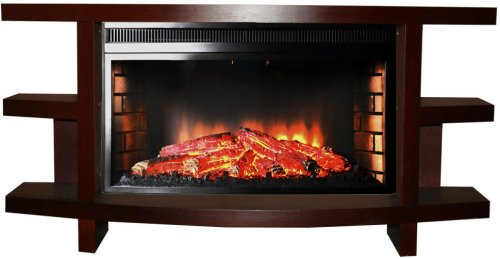 Каминокомплект Interflame Лонг с очагом Panoramic 33W LED FX махагон — фото 1