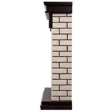 Каминокомплект Firelight Bricks 25U (угловой) с очагом Electrolux EFP/P-2520LS камень бежевый/шпон темный дуб
