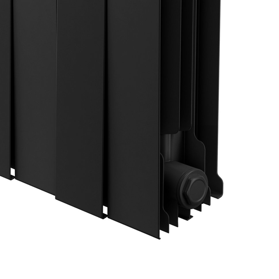Биметаллический радиатор отопления Royal Thermo PianoForte 200 Черный 14 секций — фото 4