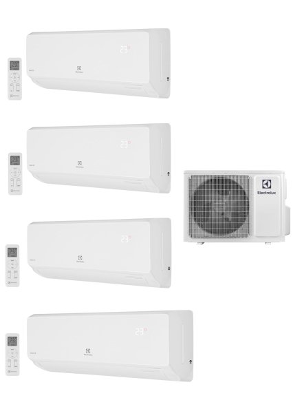 Мульти сплит-система на 4 комнаты 35+20+20+20 м2 Electrolux EACS/I-12+07+07+07 НMB/FMI-28-4/N8_ERP
