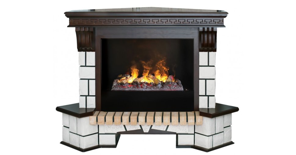 Каминокомплект RealFlame Stone Corner new 26/HL AO (DN) с очагом 3D Cassette 630 + Black вставка Каминокомплект RealFlame Stone Corner new 26/HL AO (DN) с очагом 3D Cassette 630 + Black вставка