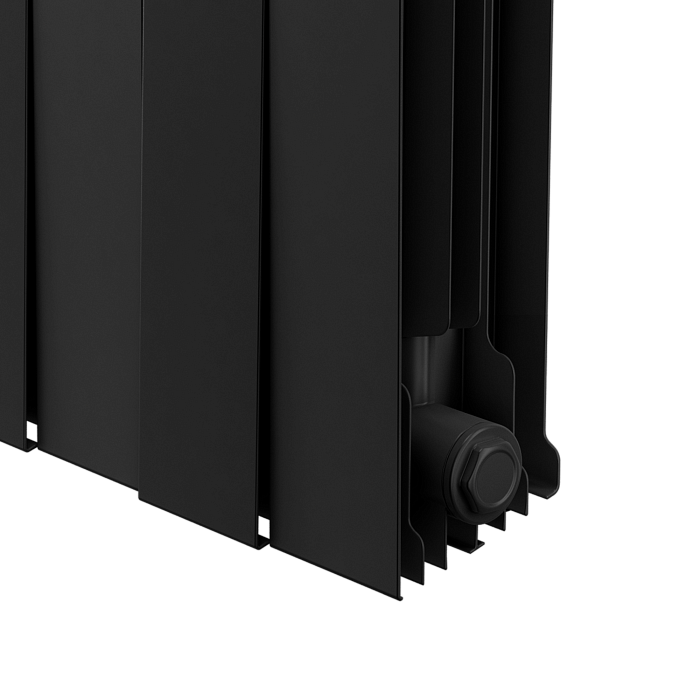 Биметаллический радиатор отопления Royal Thermo PianoForte 500 черный 4 секции — фото 6