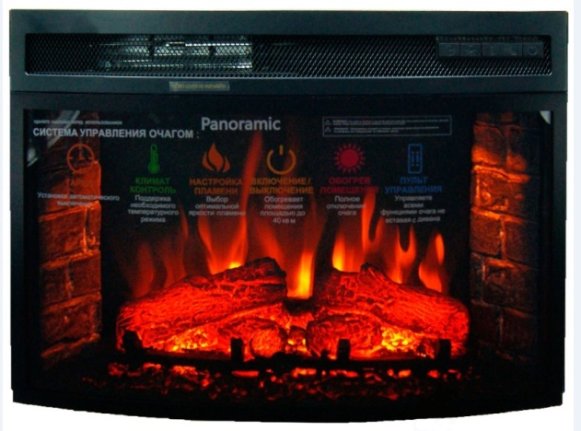 Изображение товара Каминокомплект Interflame Exter Alpina угловой под очаг Panoramic 08 25 LED FX