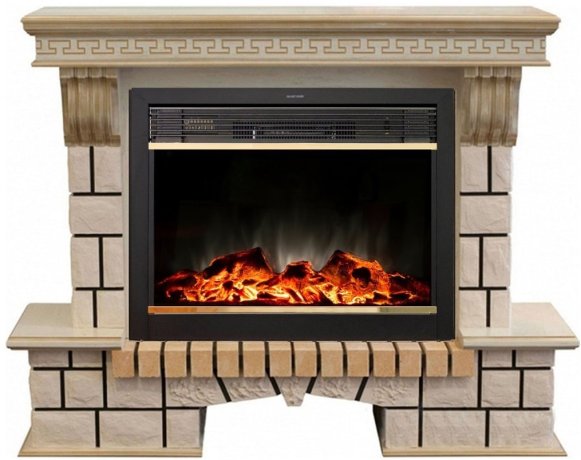 Изображение товара Каминокомплект RealFlame Stone new 26 WTG с очагом MoonBlaze LUX Black/Brass