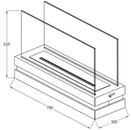 Биокамин Silver Smith Fame Ave 700 White