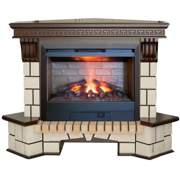 Каминокомплект RealFlame Stone Corner new 26/HL AO (DN) с очагом 3D Helios Каминокомплект RealFlame Stone Corner new 26/HL AO (DN) с очагом 3D Helios