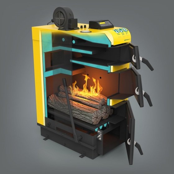 Изображение товара Напольный твердотопливный котел Pereko KSW Prima 20 мощностью 20 кВт