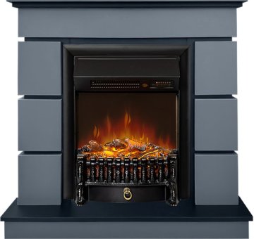 Каминокомплект Royal Flame Modern (Разборный) с очагом Fobos FX M Black RC серый графит (глубина 319 мм)