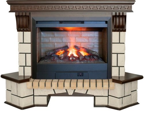 Каминокомплект RealFlame Stone new 26/HL AO (DN) с очагом 3D Helios Каминокомплект RealFlame Stone new 26/HL AO (DN) с очагом 3D Helios