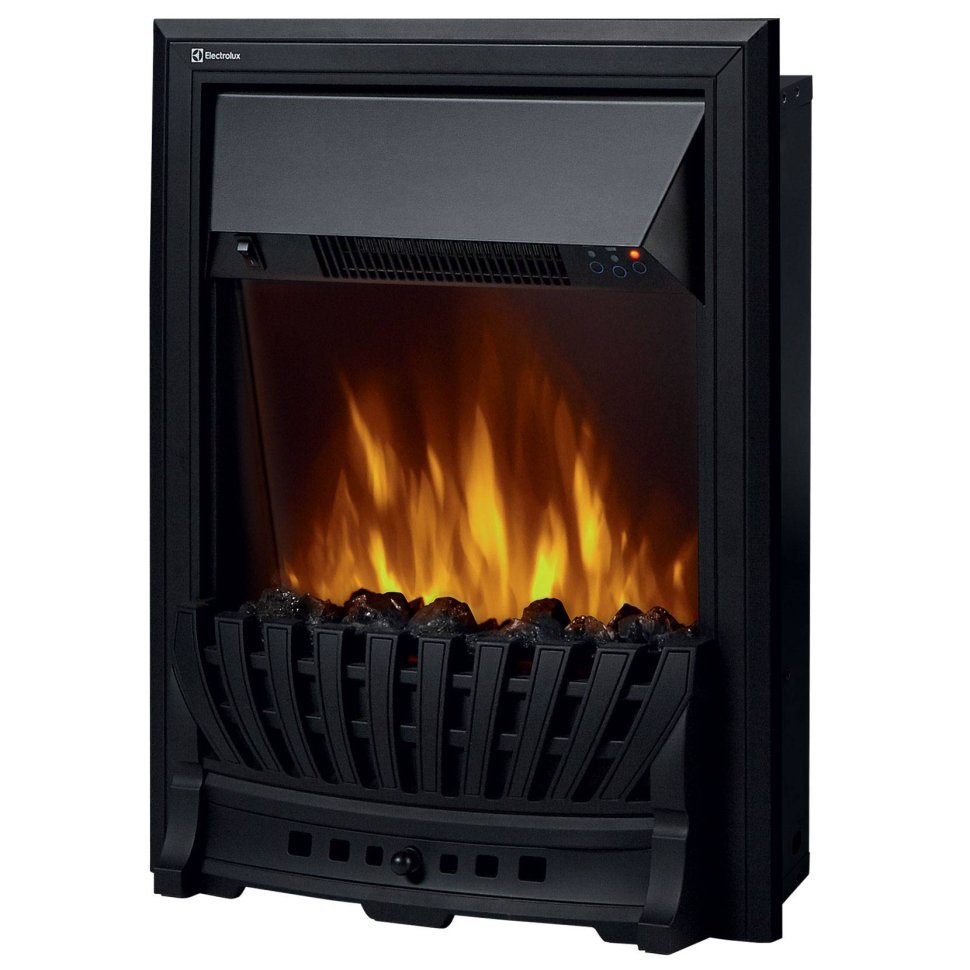 Каминокомплект Firelight Bricks Wood Classic с очагом Electrolux EFP/P-1020LS камень коричневый/шпон темный дуб — фото 3