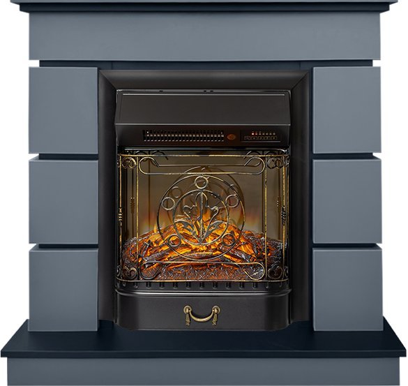 Каминокомплект Royal Flame Modern (Разборный) с очагом Majestic FX M Black RC серый графит (глубина 319 мм)